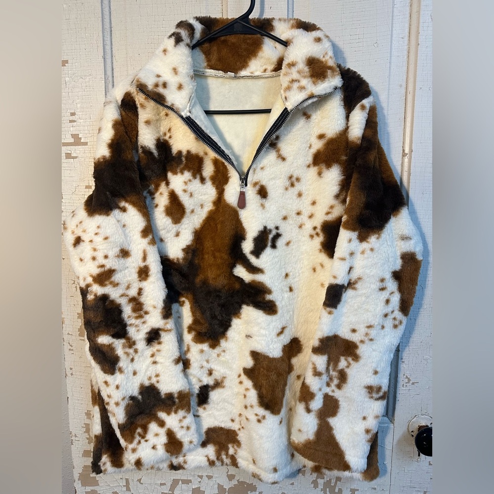 Unk Cream and Brown Teddy Jacket
